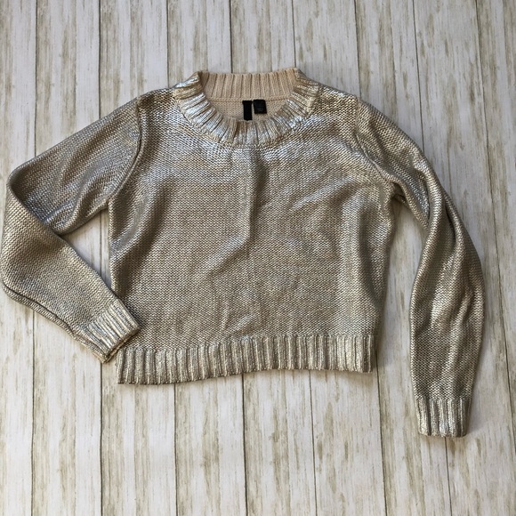 H&M Sweaters - 💚H&M silver/gold sweater